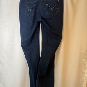 Elegant Dark Blue Straight Leg Jeans